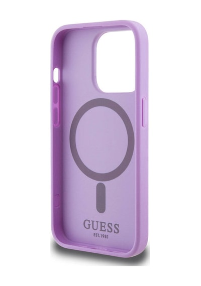 Apple Uyumlu iPhone 15 Pro Kılıf Guess Lisanslı Magsafe Şarj Özellikli Yazı Logolu