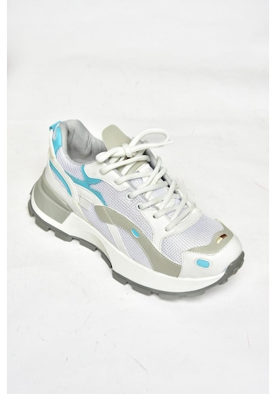 Fox Shoes S312213109 Beyaz Kalın Tabanlı Spor Ayakkabı Sneakers Beyaz