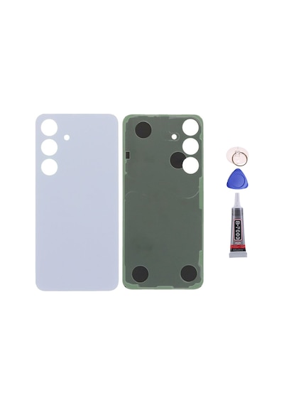 Samsung S25 Buz Mavisi Uyumlu Arka Kapak Batarya Kapağı Pil Kapağı Yapışkan Ve Sökme Aparatıyla Beraber Full Set Mavi