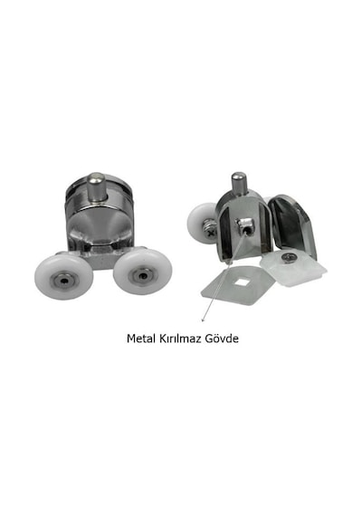 Duşakabin Tekerleği Rulman Metal Gövde 8 Li Set Teker Çapı 24 Mm Krom