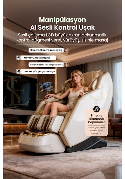 3d Masaj Koltuğu Yapay Zeka Kablosuz Telefon Şarjı Isıtmalı Sıfır Yerçekimi Bluetooth Hoparlör Beyaz 3d Masaj Koltuğu Yapay Zeka Kablosuz Telefon Şarjı Isıtmalı Sıfır Yerçekimi Bluetooth Hoparlör Beyaz