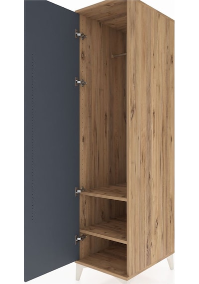 Kronos Dolap 2 Raflı Tek Kapaklı Tek Askılı 44x59x182 Çam-ant... Çam