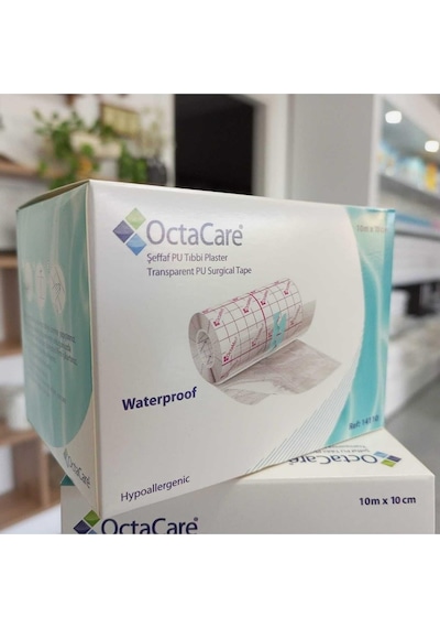 Octacare Şeffaf Pu  Su Geçirmez Flaster 10cm 10m Banyo Ve Dövme Bandı Octaacre
