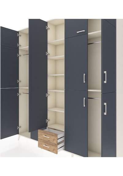 Arges Dolap 10 Raflı 2 Çekmeceli 4 Askılı 220x30x243 Aytaşı-antrasit/çam Antrasıt/atlas Çam Arges Dolap 10 Raflı 2 Çekmeceli 4 Askılı 220x30x243 Aytaşı-antrasit/çam Antrasıt/atlas Çam