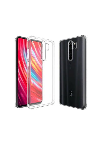 Xiaomi Redmi Note 8 Pro Kılıf Lüx Şeffaf Silikon Altın