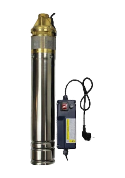 4skm100 1 Hp 4" 20 Mt Kablolu - Panolu Bronz Sürtme Fanlı Dalgıç Pompa - Bakır Sargı