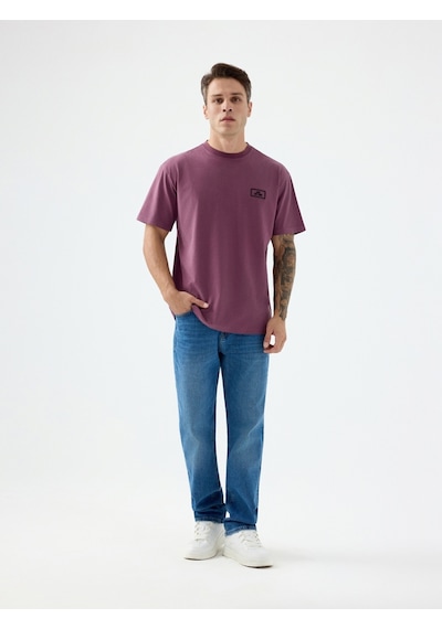 Loose Fit Erkek Tshirt K.kol Burgundy