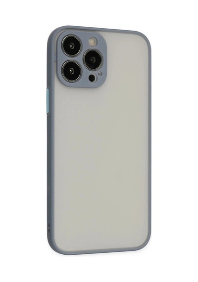 Durukar Apple iPhone Uyumlu 14 Pro Max Kılıf Montreal Silikon Kapak - Gri