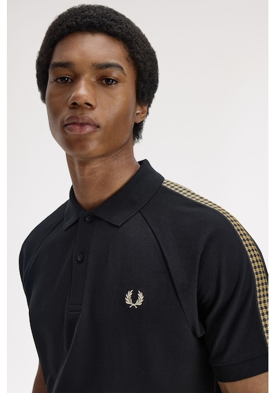 Fred Perry M2304 Cross Tape Erkek Polo Tişört Siyah