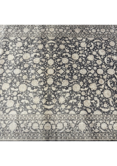 Hoom Rugs Elegant 006 Antrasit Vizon Doğal Elyaf Yansımalı Klasik Desenli Salon Halısı