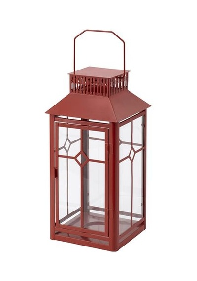 Ikea Vınterfınt Fener, Kırmızı, 44 Cm, İç-dış Mekan