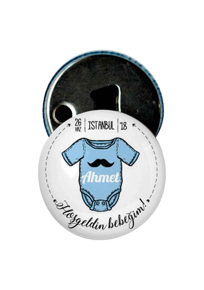 Famous Bebek Şekeri Magnet Bebek Mevlüt Hediyelik Isimli Kapak Açacak  (434856217)
