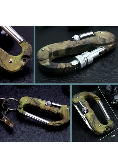 Omeniv Kamuflaj Karabiner Kamp Çakı Testere Kamp Bıçak Fener Outdoor Kamuflaj