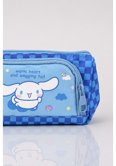 X Dekomus Lisanslı Cinnamoroll Yeni Sezon Blue Cloud Collection Kalem Çantası Açık Gri