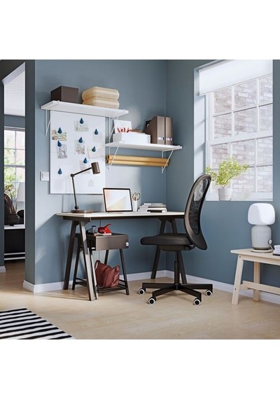 Ikea Flıntan Çalışma Sandalyesi, Siyah, Kolçaksız
