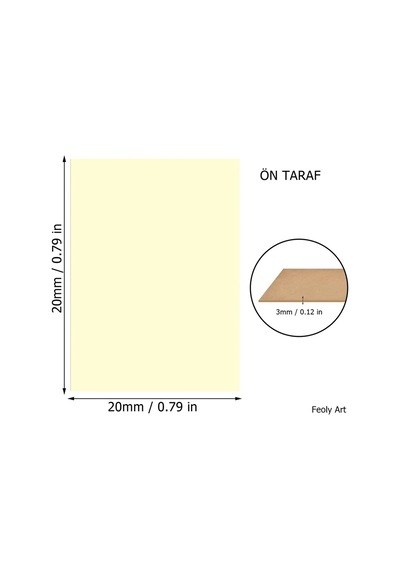 3 Mm 20x20 Mdf Plaka 10 Adet - Hobi, Maket, Ahşap El Sanatları İçin Uygun 10 Lu Paket 20 X 20