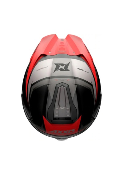 Axxis Hawk Evo Ixil Full Face Güneş Vizörlü Motosiklet Kaskı Kırmızı Gri