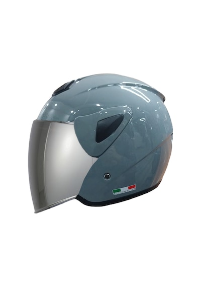 Sway SW 700 Ayna Camlı Yarım Kask Gri