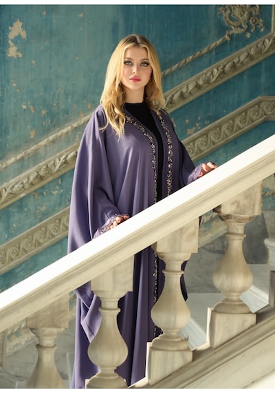 Crystalia Lavender Abaya Çok Renkli