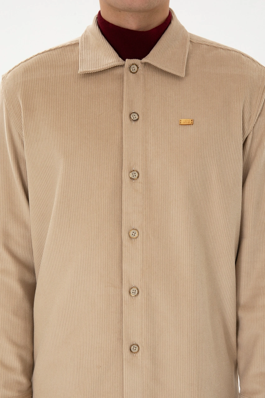 U.s. Polo Assn. Erkek Camel Gömlek Desenli 50316668-vr015 Camel