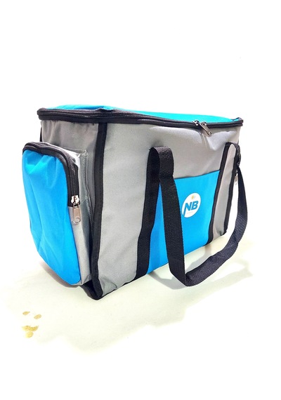 Newbag Yandan Cep Yalıtımlı Soğutucu El Askılı Kamp Çanta-gri Mvi Gri - Mavi