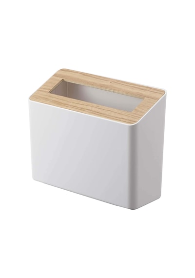 Rın Masa Üstü Çöp Kovası Beyaz Abs Reçine Ahşap Minimalist 22 X 9 X 15 5 Cm Diğer