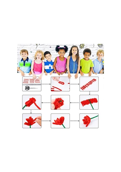 Şönil Renkli 30 Cm 50'Li 1 Paket Artlantis 30 Cm Renkli Tüylü Tel