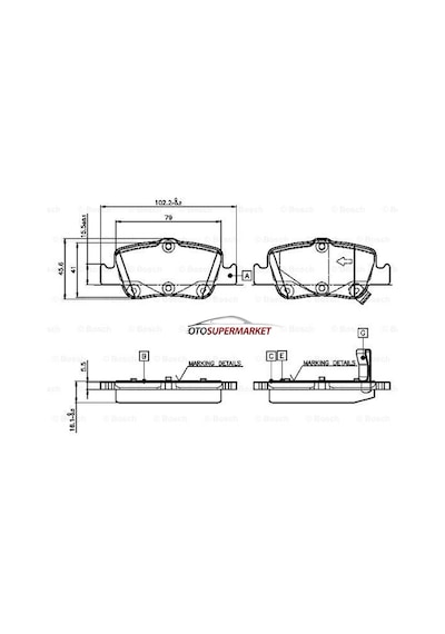 Toyota Corolla Uyumlu Ön ve Arka Fren Balatası 1.4 D4D 2007-2012 Bosch