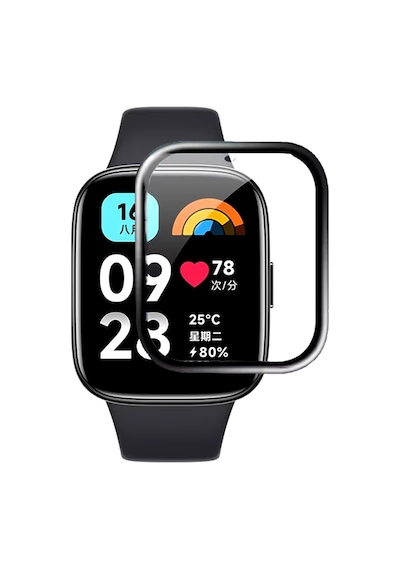 Forzacase Xiaomi Redmi Watch 5 Active İçin Çerçeveli Tam Kaplayan 3d Pet Ekran Koruyucu Film - Fc016 Şeffaf