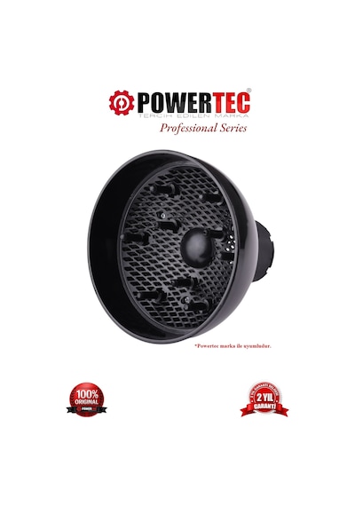 Powertec Fön Uyumlu Vigo Başlık Difüzör Siyah