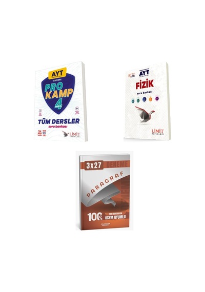 2027 2027 Limit Ayt Tüm Dersler Sayısal Prokamp + Fizik Soru + Anla Kazan Paragraf Deneme 3'lü Set