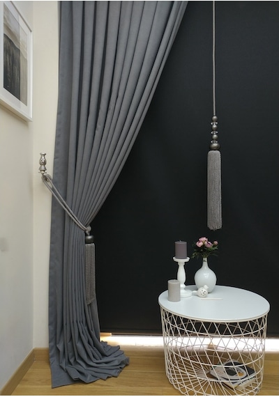 Evdepo Home Gri Fon Perde Tek Kanat (540505429) Gri