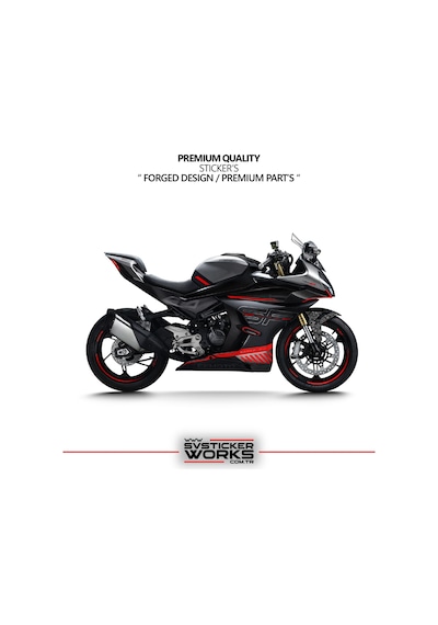 Cfmoto 450sr Forged Karbon Kaplama Ön Çamurluk Ve Ortası Sticker Etiket Modeli