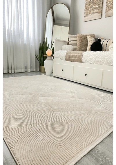 Taiga 8612 Krem - Salon, Koridor, Yolluk, Mutfak, Antre, Yatak Ve Oturma Odası Halısı Krem 4