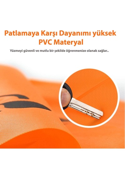 Technosmart Kolluk Yüzme Şişme Simit Her Yaş Turuncu