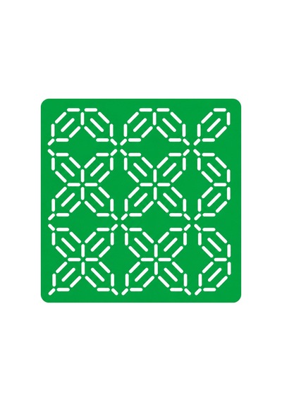 Sashiko Geometrik Çiçek Desenli Nakış Şablonu Yeniden Kullanılabilir Kumaş İşleme Stencil