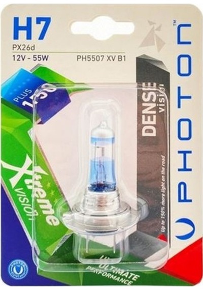 Photon H7 12v 55w Xtreme Vision Tekli Blister +%150 Fazla Işık Ph5507 Xv B1 1 Adet