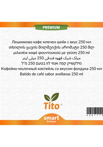Premium Fındıklı Kahveli Milkshake Aroması 250 Ml