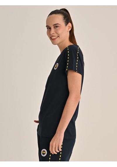 Fenerium Fenerbahçe Lacivert Tribün Basic Kadın Tshirt Fb Laci Yeni