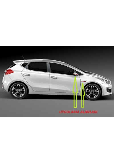 Kia GT Line Ceed Cerato Yan Aynalar Ve Çamurluk Yanı Damla Desen