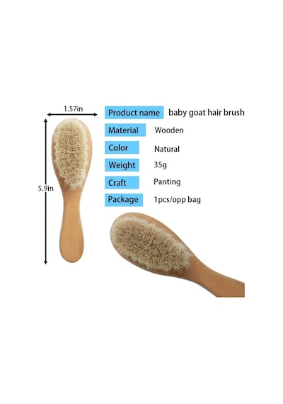 Bebek Saç Fırçası, 2cm Kıllı Yumuşak Bebek Fırçası, 0-24 Aylık Yenidoğan Ve Yürümeye Başlayan Çocuklar İçin Çevre Dostu Bambu Saç Fırçası, Keçi Kılı Kılları 15x4x3cm Bebek Saç Fırçası, 2cm Kıllı Yumuşak Bebek Fırçası, 0-24 Aylık Yenidoğan Ve Yürümeye Başlayan Çocuklar İçin Çevre Dostu Bambu Saç Fırçası, Keçi Kılı Kılları 15x4x3cm