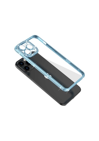Apple Uyumlu iPhone 13 Pro Max Kılıf Kamera Korumalı Taşlı Zore Mina Kılıf