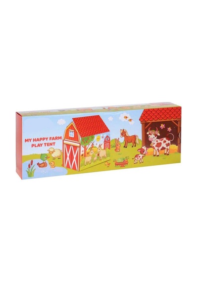 Sevimli Hayvan Çiftliği Temalı 100x70cm Çadırı Kolay Kurulum Dayanıklı Çocuk Oyun Çadırı Çok Renkli