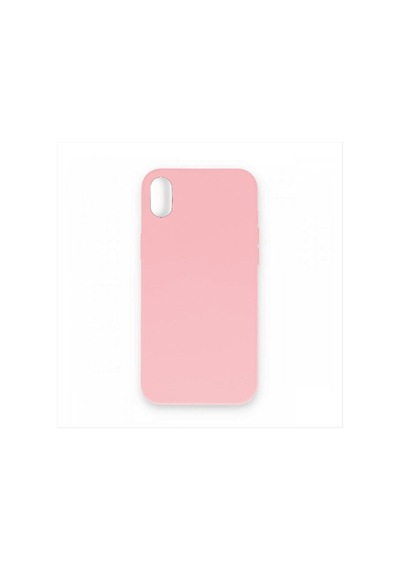 Apple iPhone Uyumlu Xr Kadife Kaplı Lüx Lansman Silikon Kılıf Açık Pembe