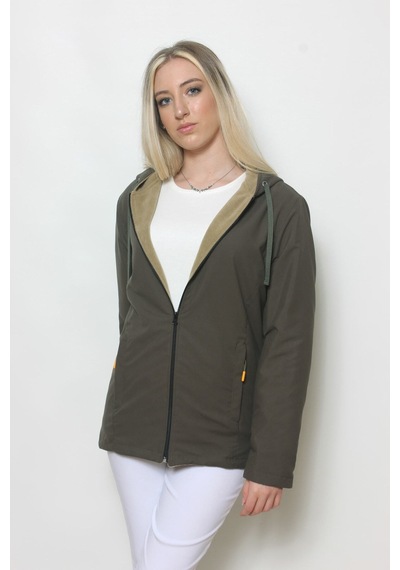 CottonCool Kadın Içi Polar Mont Haki