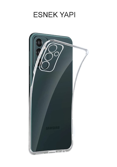 Samsung Galaxy Uyumlu M13 Kılıf Kamera Korumalı Şeffaf Silikon Kılıf
