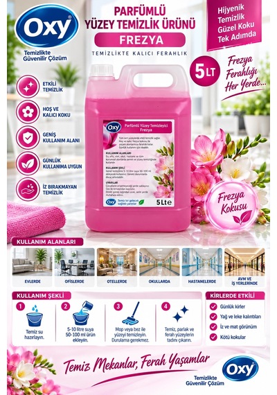 Oxy Parfümlü Yüzey Temizlik Ürünü 5 Lt. Frezya Diğer