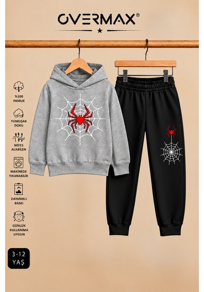 Overmax Örümcek Ağ Baskılı Kapüşonlu Sweatshirt & Eşofman Altı Takım 3-12 Yaş Gri Üst-siyah Alt - 921046944 Gri Üst-siyah Alt Overmax Örümcek Ağ Baskılı Kapüşonlu Sweatshirt & Eşofman Altı Takım 3-12 Yaş Gri Üst-siyah Alt - 921046944 Gri Üst-siyah Alt