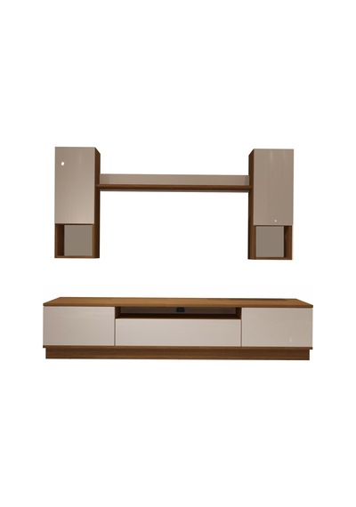 Decoraktiv Trendstyle 5das Mdf Tv Ünitesi Tv Sehpası - Ceviz Beyaz Ahşap - Beyaz