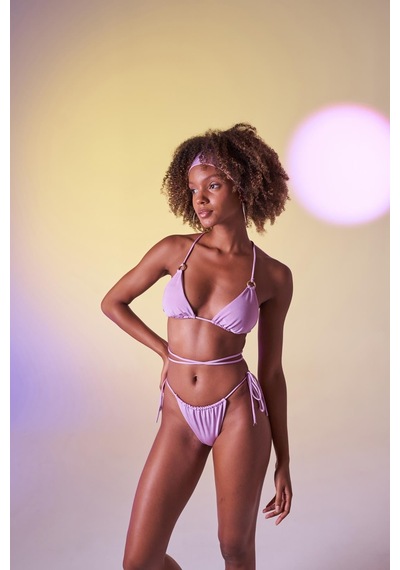 Holly Lolly Bağcıklı U Kesim Brezilya Model Slim Delphi Bikini Altı Pembe